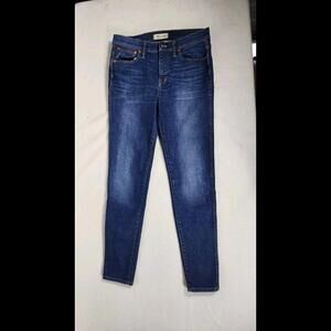Madewell 9" High Riser Skinny Skinny Crop Jeans Womens Size 30 Blue Denim Pants